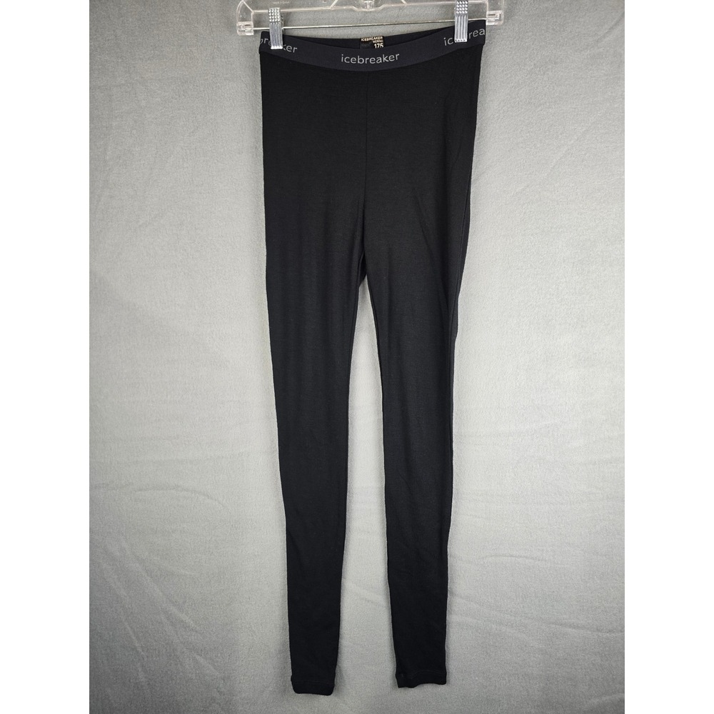 Icebreaker Leggings Women S Black Merino 175 Thermal Base Layer Gorpcore Active